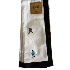 NWT DII DESIGN IMPORTS Ice Hockey Set of Two Kitchen Dish Towels